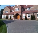 grey block paved driveway